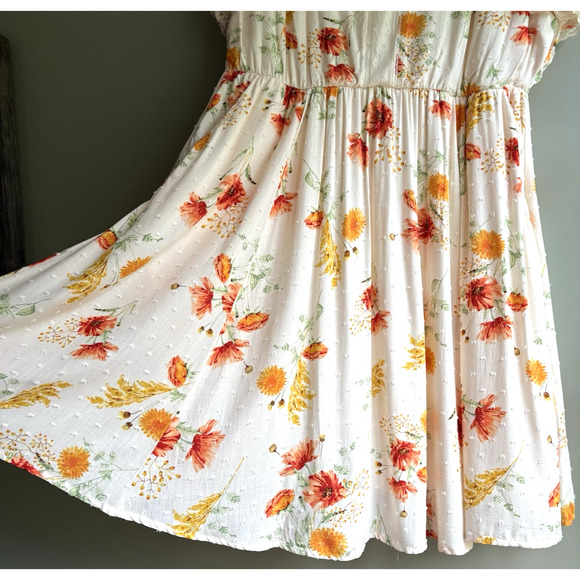 TORRID Floral Lace Swiss Dot Mini Dress Lined Plus Size 2X | 18-20 | Torrid 2 - Picture 4 of 16